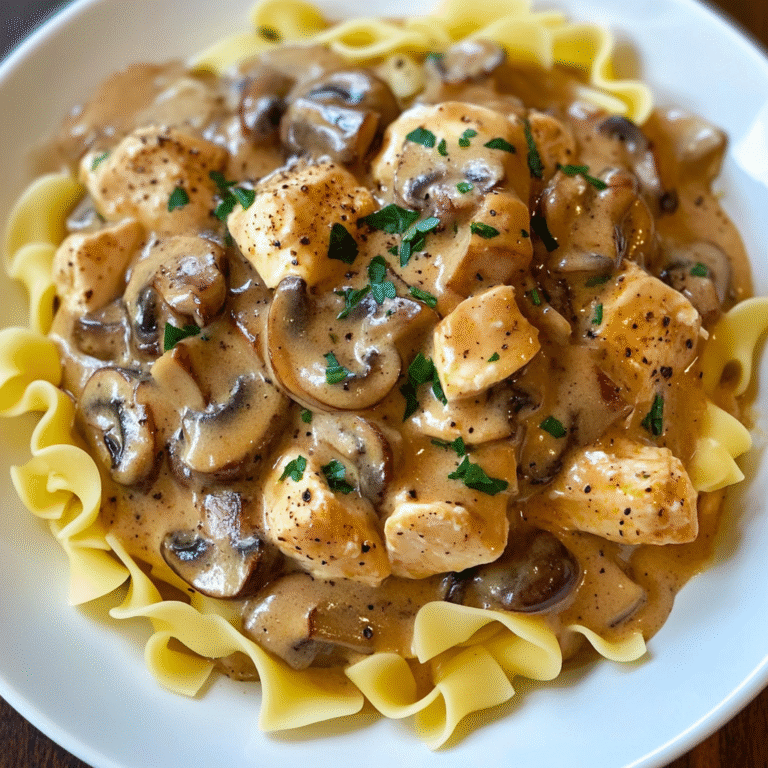 Chicken Mushroom Stroganoff