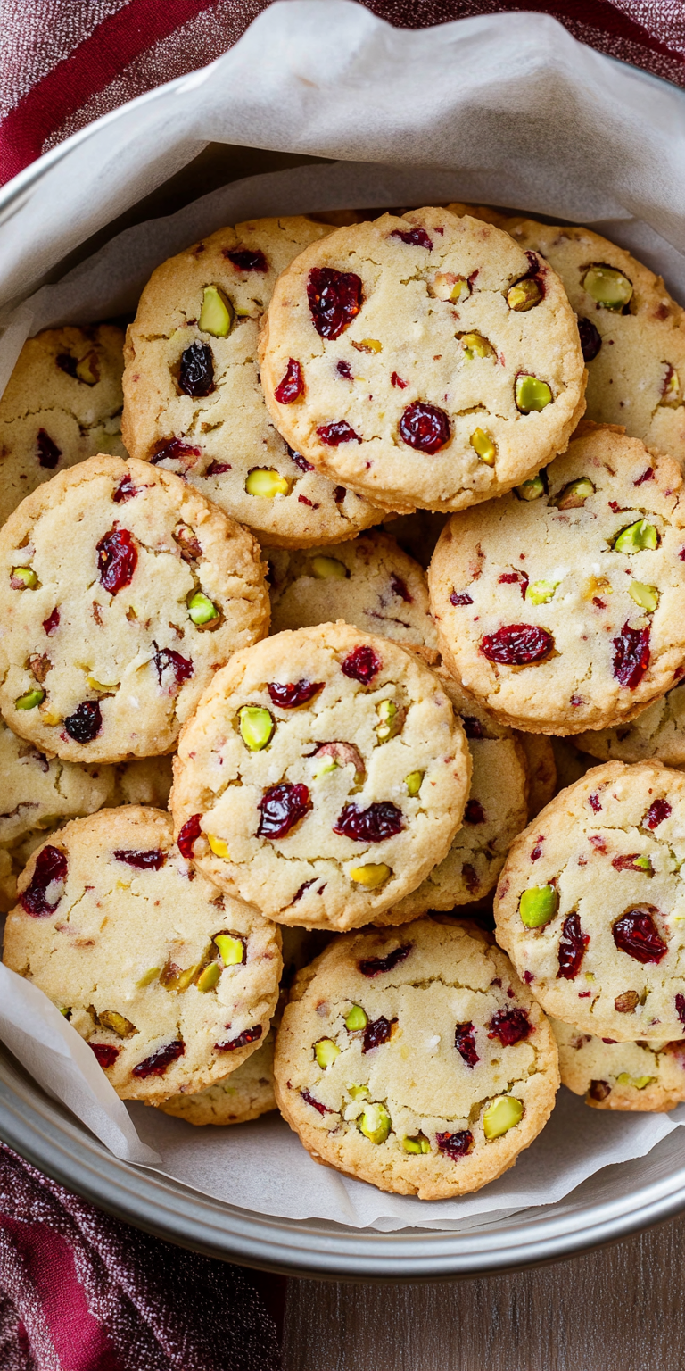 Cranberry Pistachio Shortbread