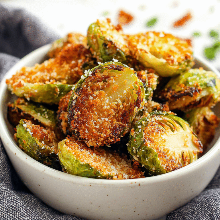 Crispy Garlic Parmesan Brussels Sprouts