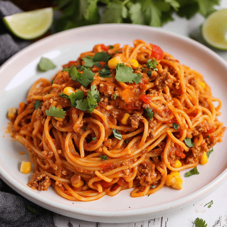 CrockPot Taco Spaghetti