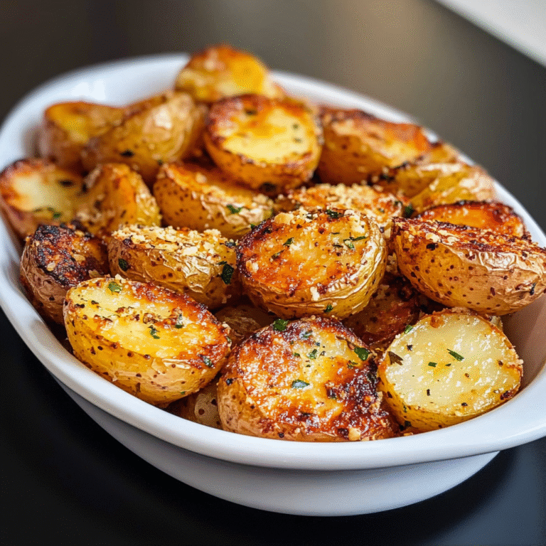 Roasted Garlic Butter Parmesan Potatoes