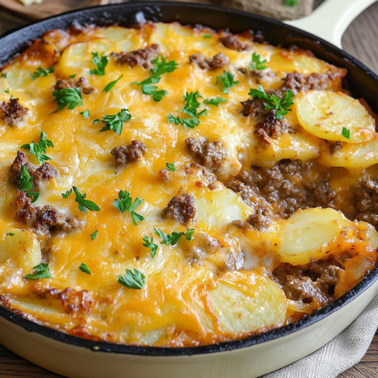 Cheesy Hamburger Potato Casserole