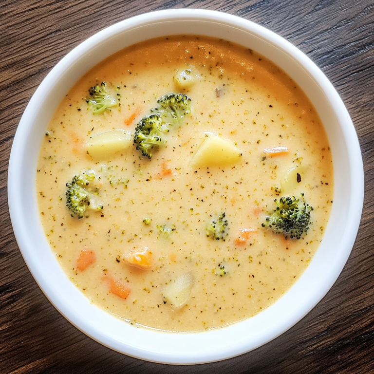 Crockpot Potato Broccoli Cheddar Soup