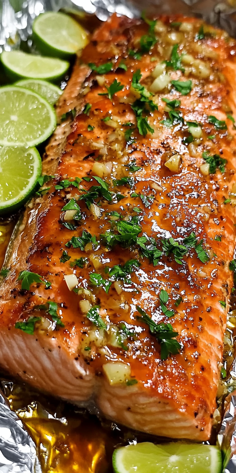 Honey-Lime Garlic Butter Baked Salmon