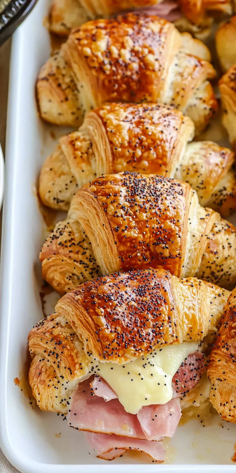 Baked Ham and Cheese Croissants