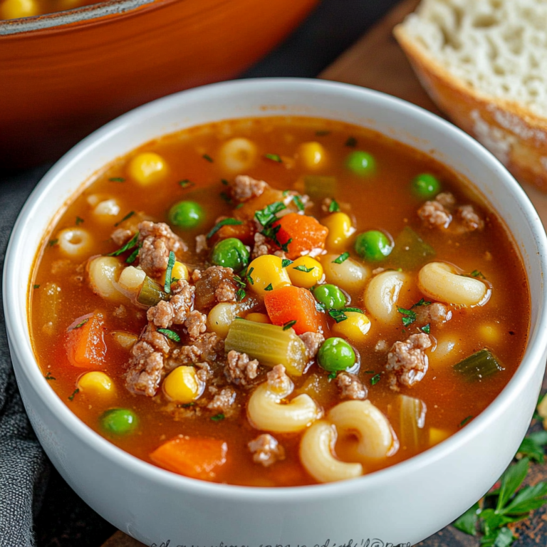 Beef and Macaroni Soup