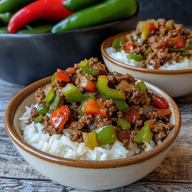 Beef and Pepper Rice Bowl