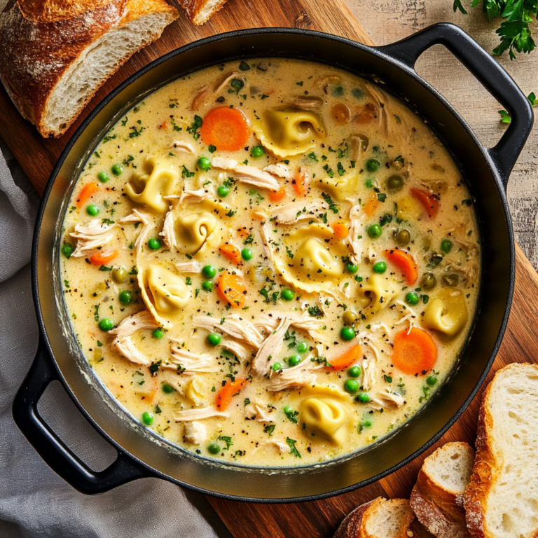 Creamy Chicken Tortellini Soup