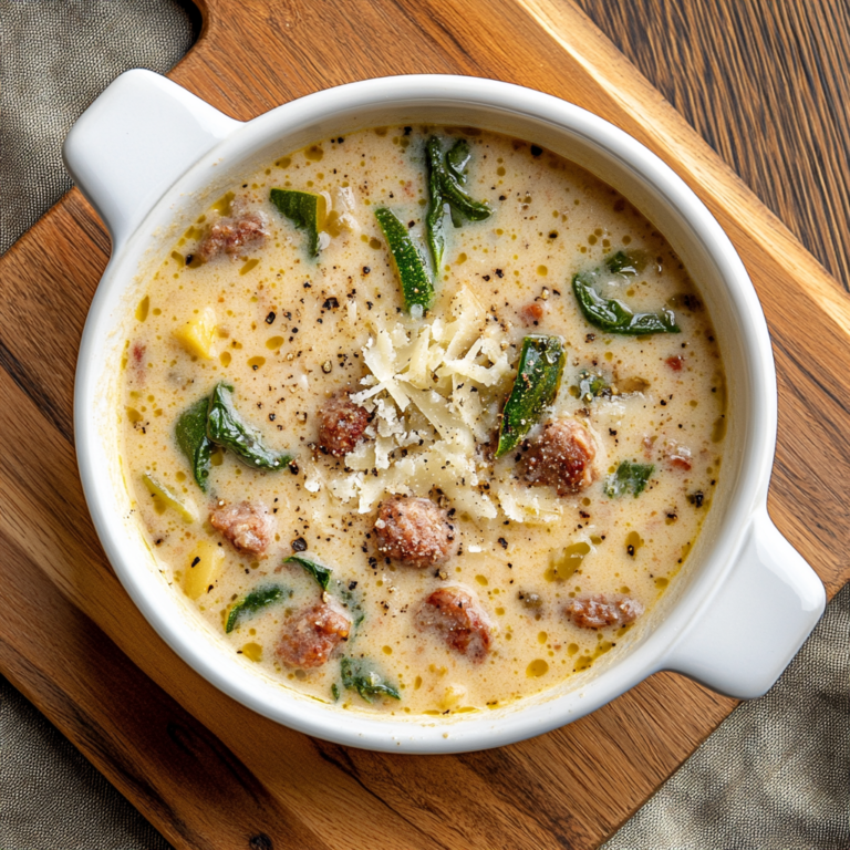 Creamy Parmesan Italian Sausage Soup