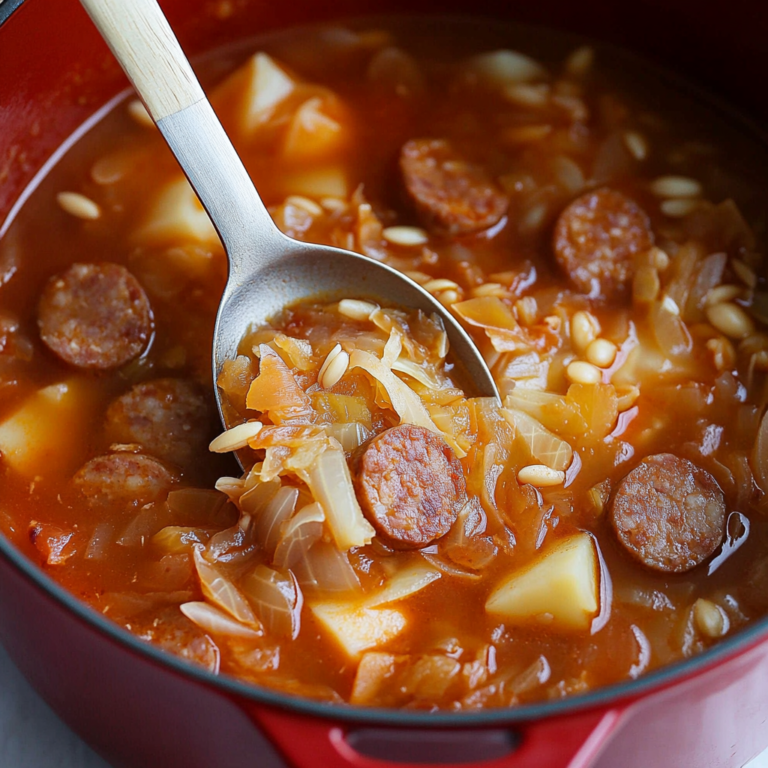 Kielbasa Sauerkraut Soup