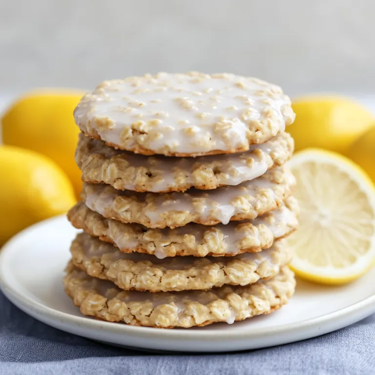 Soft Lemon Oatmeal Cookies