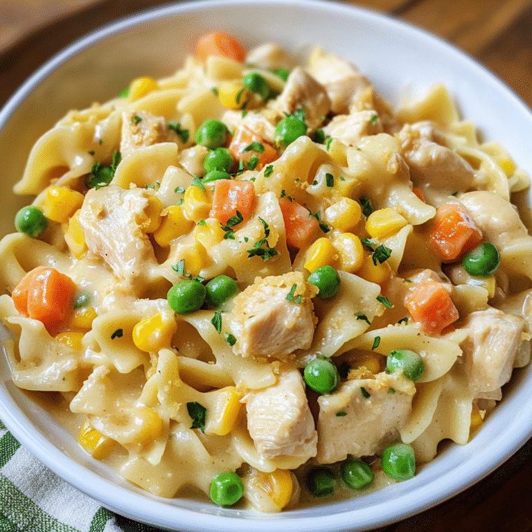 Creamy Chicken Pot Pie Noodles
