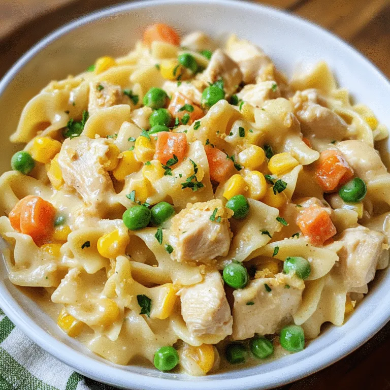 Creamy Chicken Pot Pie Noodles