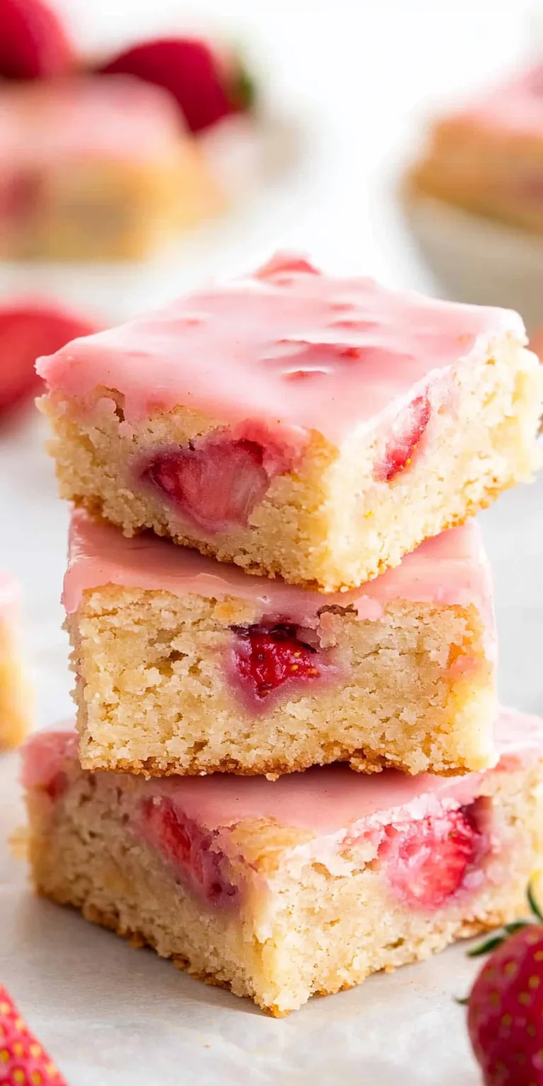Strawberry Lemon Blondies