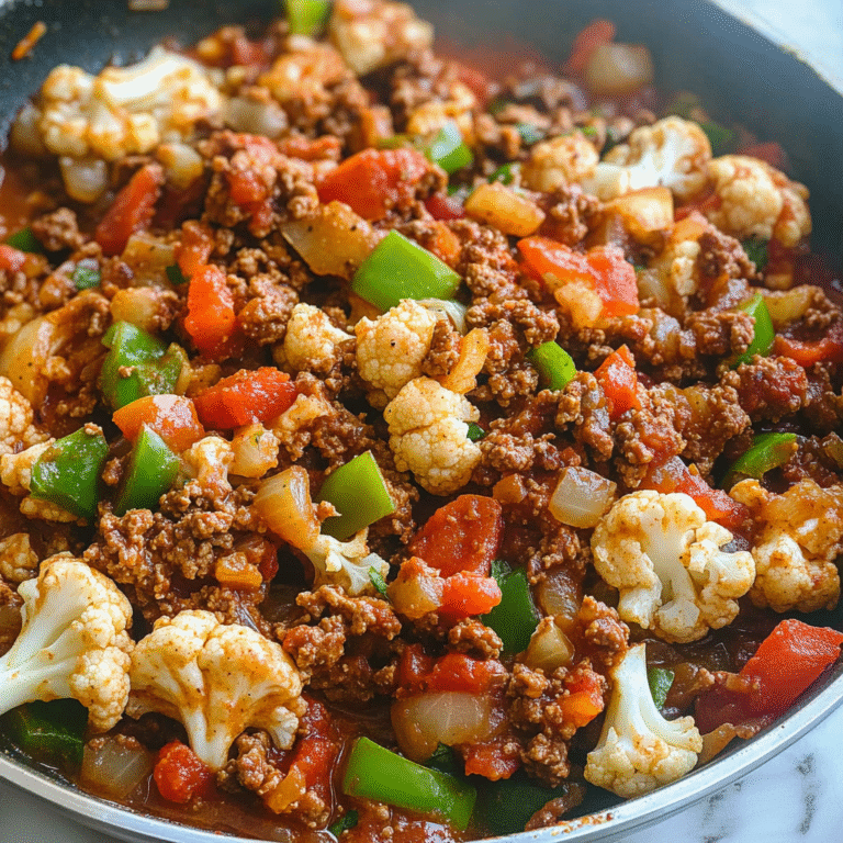 Tex-Mex Beef Cauliflower Skillet