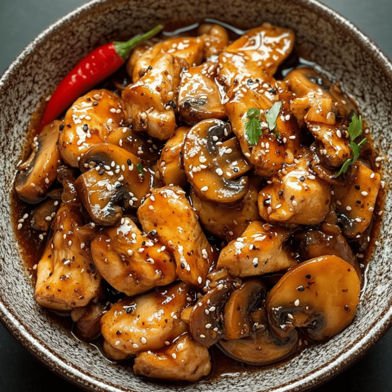 Black Pepper Chicken with Mushrooms