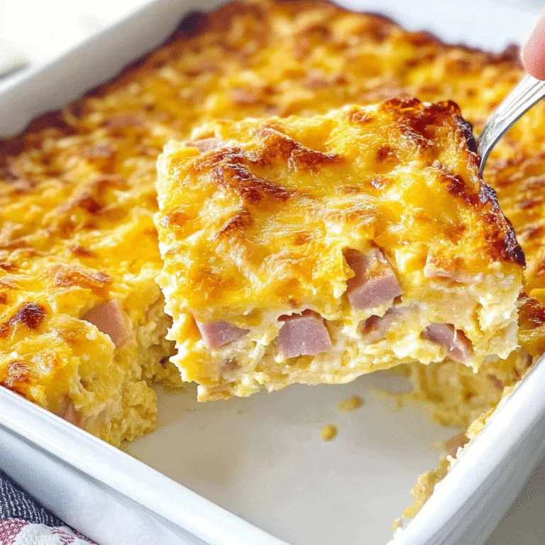 Ham and Cheese Breakfast Casserole