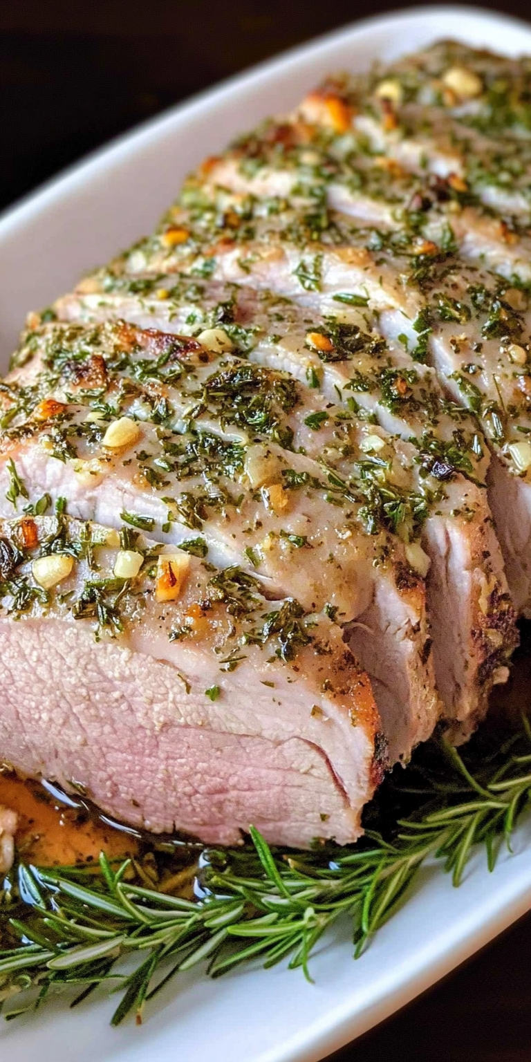 Garlic Herb Roasted Pork Loin