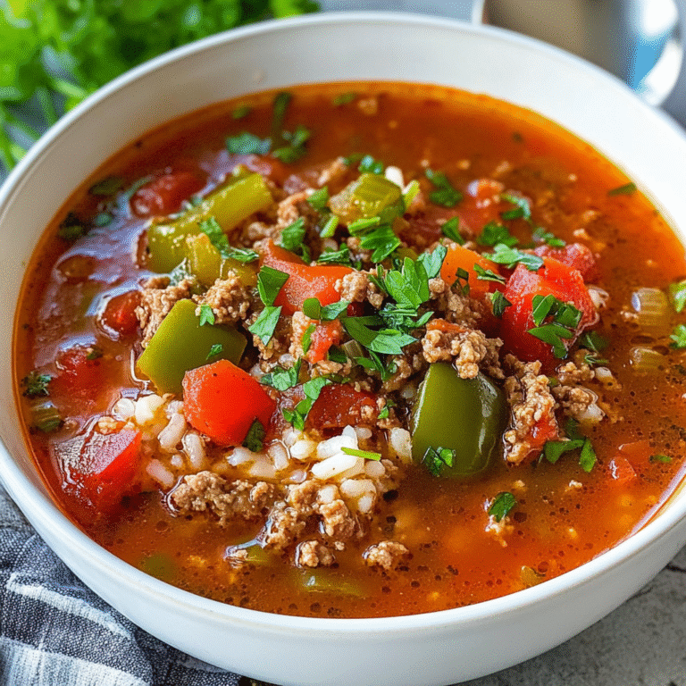 Stuffed Bell Pepper Soup