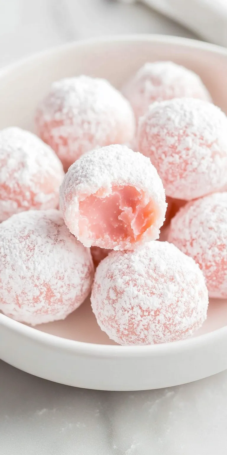 White Chocolate Strawberry Truffles