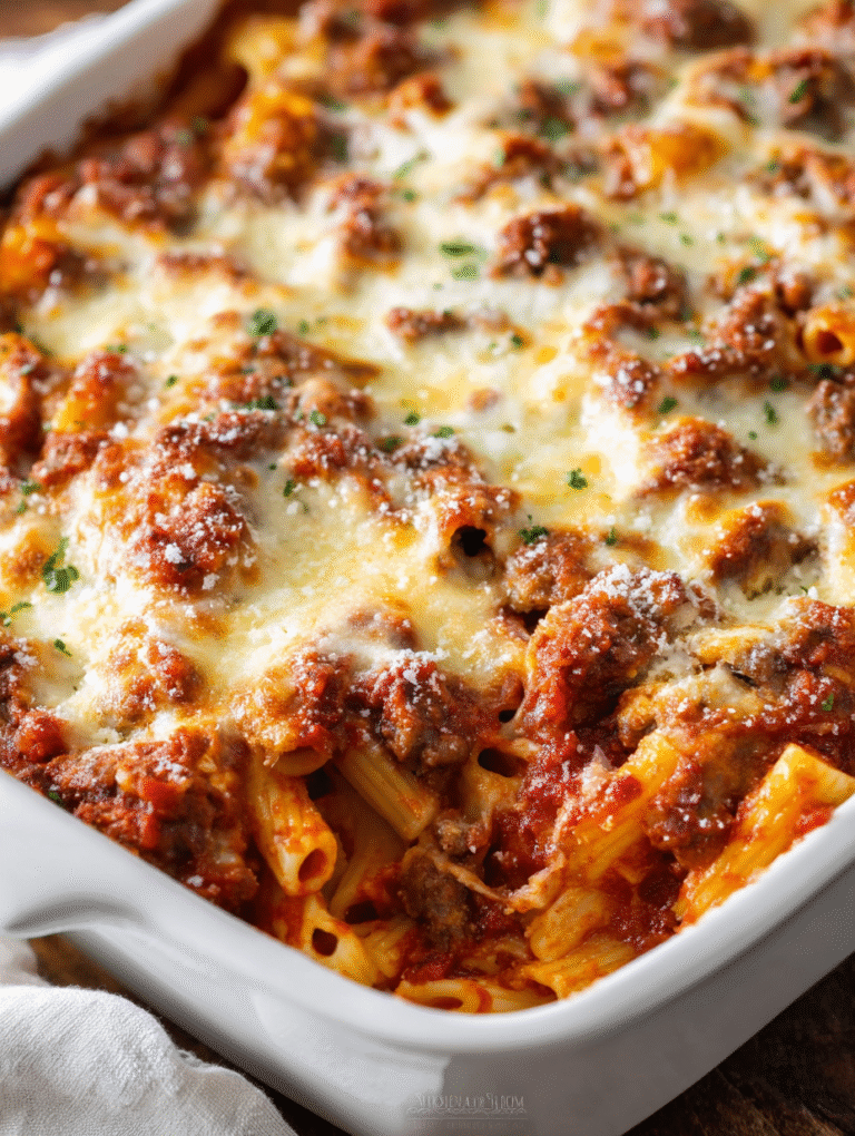 45-Minute Baked Ziti with Sausage and Ricotta