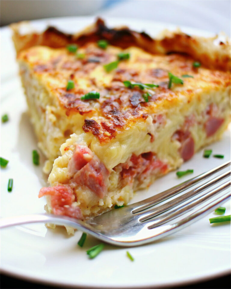 Creamy Ham and Swiss Quiche with a Twist