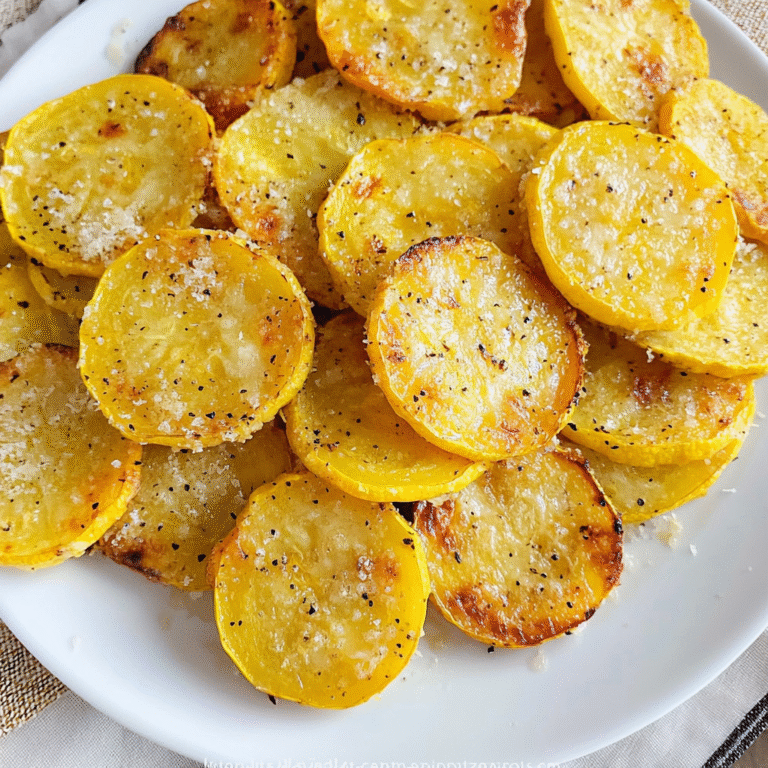 Baked Yellow Squash with Parmesan Topping Recipe