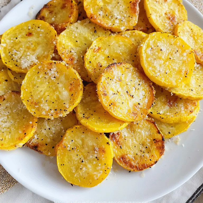 Baked Yellow Squash with Parmesan Topping Recipe