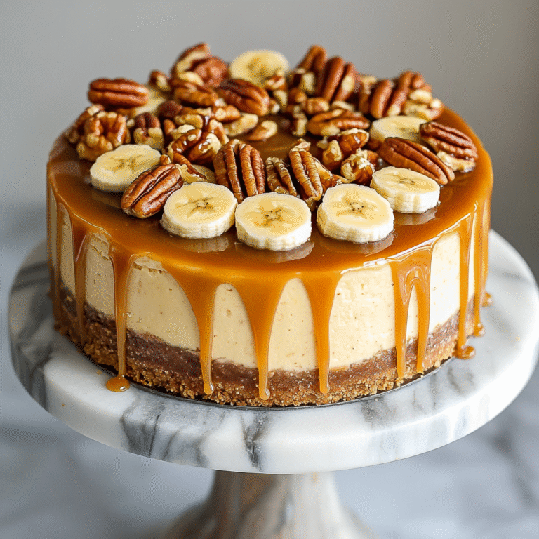 Banana Caramel Nut Cheesecake