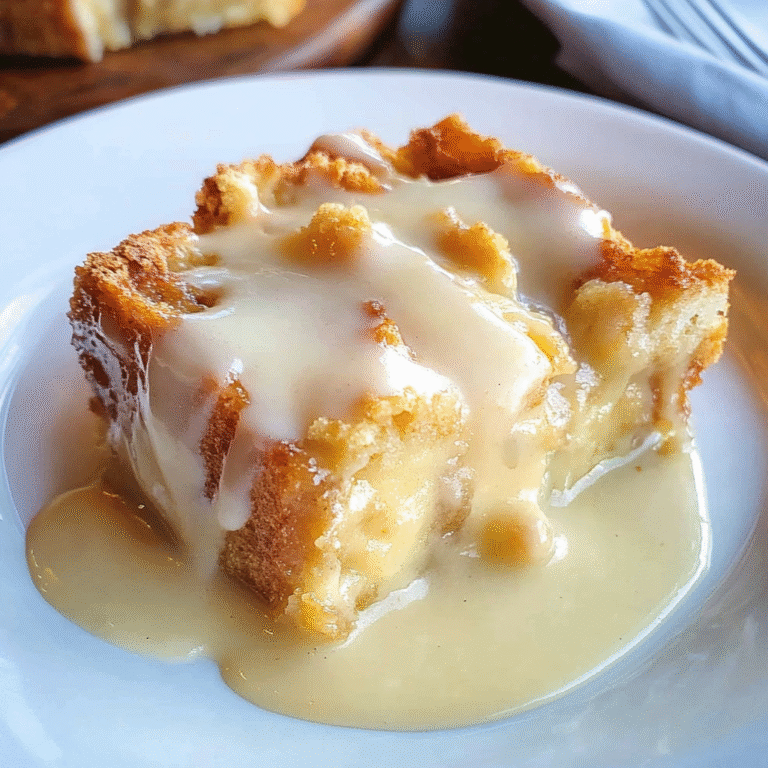 Best Bread Pudding with Vanilla Sauce
