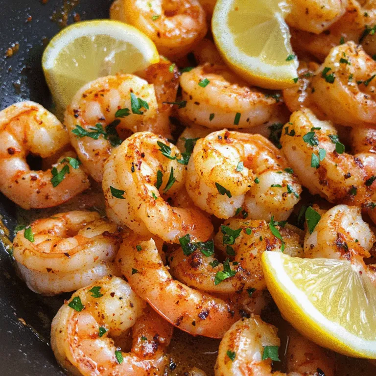 Butter Garlic Shrimp with Lemon