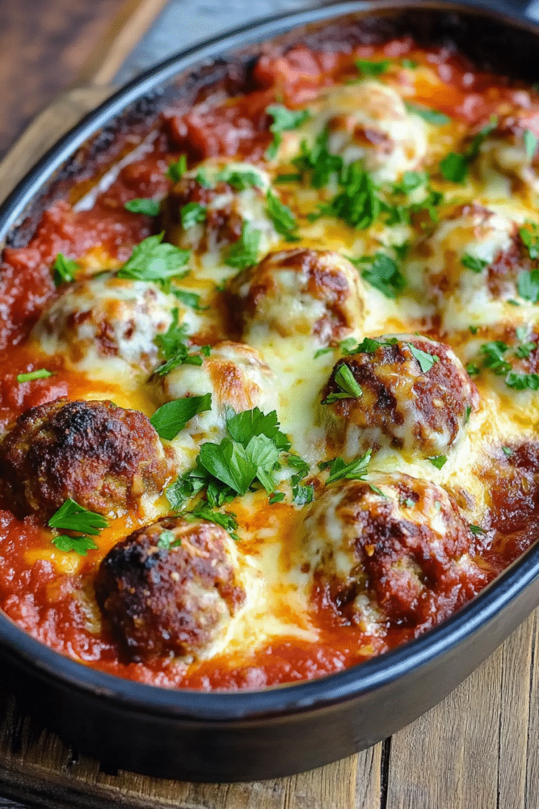 Cheesy Oven-Baked Meatballs