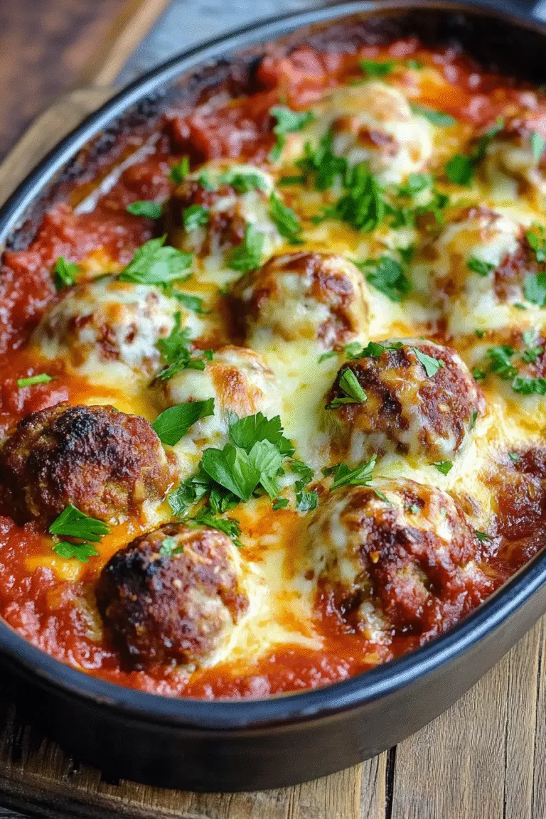 Cheesy Oven-Baked Meatballs