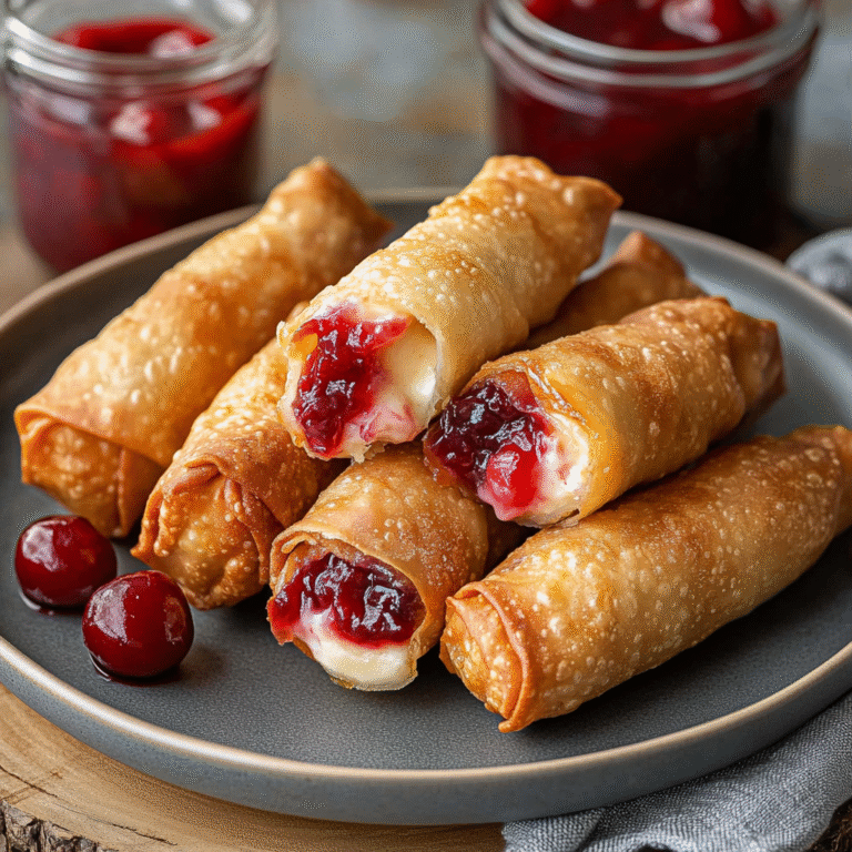 Cherry Cheesecake Egg Rolls