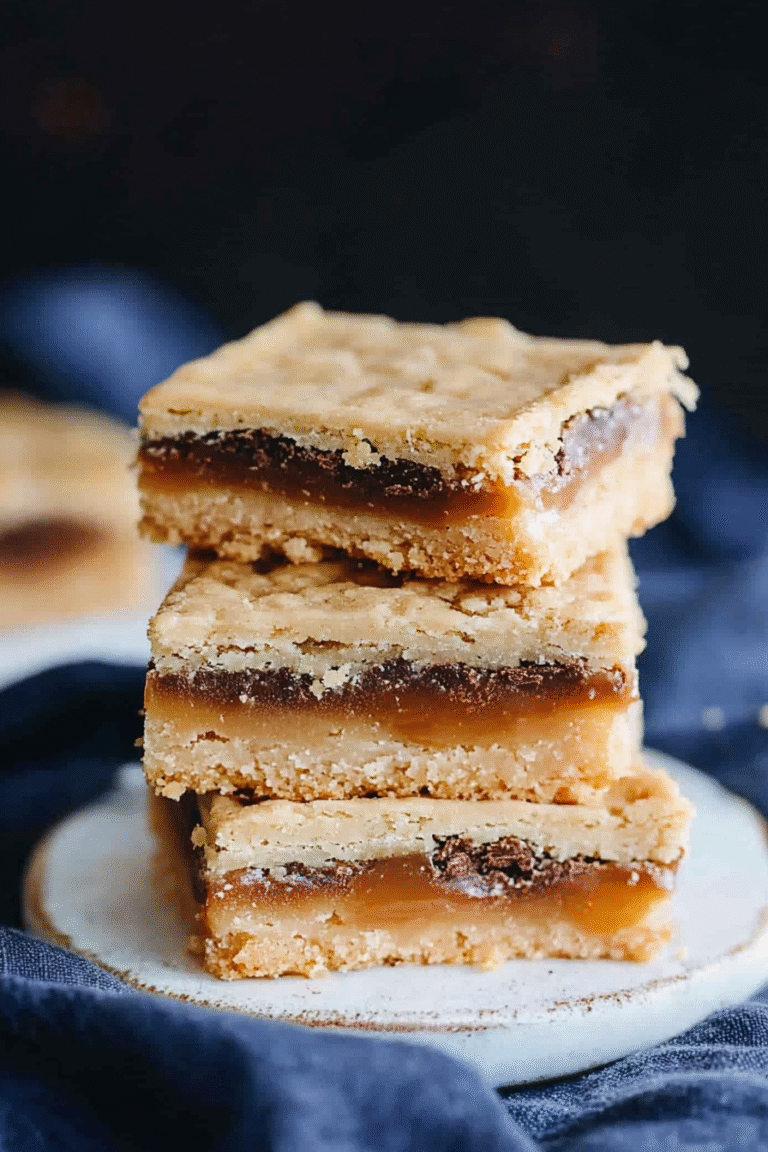 Chocolate Caramel Shortbread Bars
