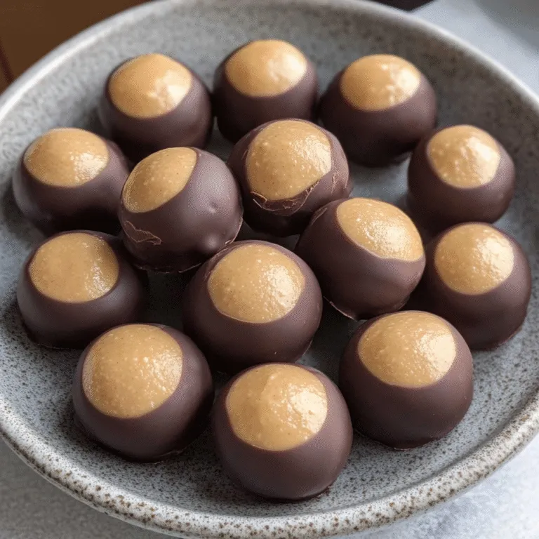 Chocolate-Dipped Peanut Butter Buckeye Balls
