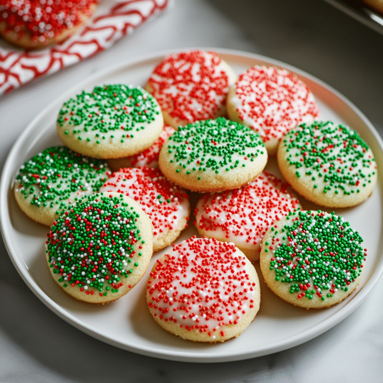 Christmas Cream Cheese Sprinkle Cookies