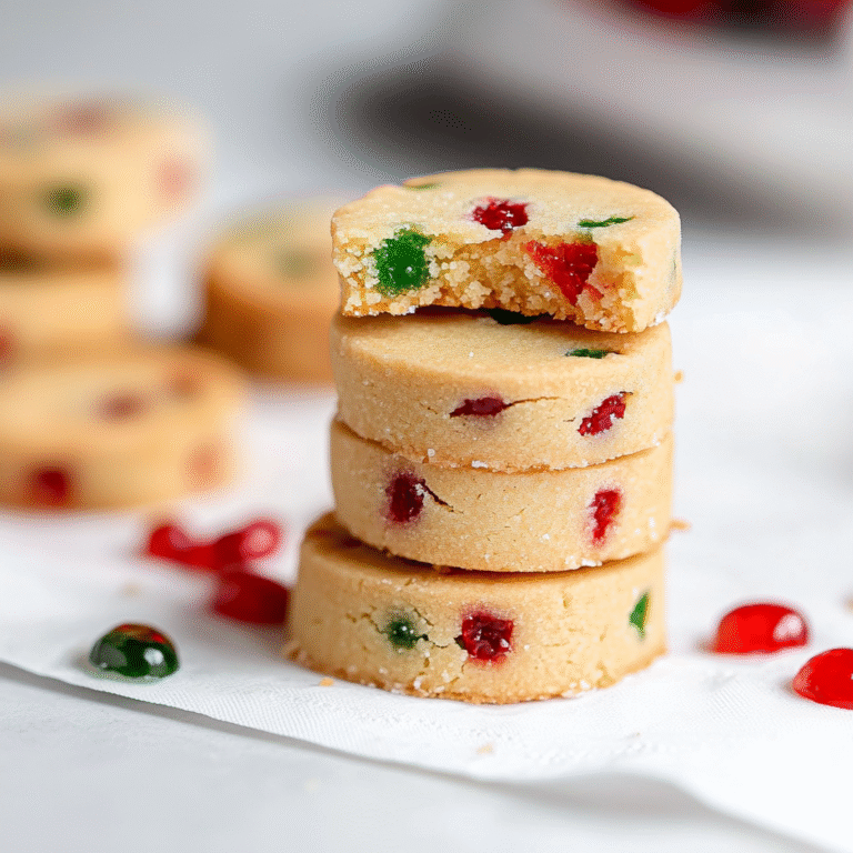 Christmas Maraschino Cherry Shortbread Cookies