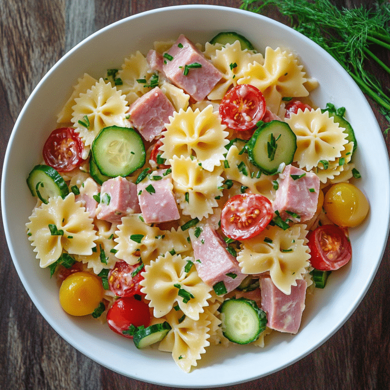 Creamy Ham Pasta Salad