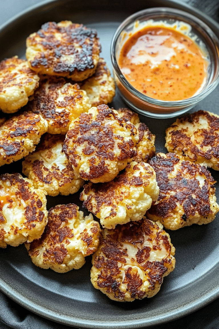 Crispy Cheesy Cauliflower Bites