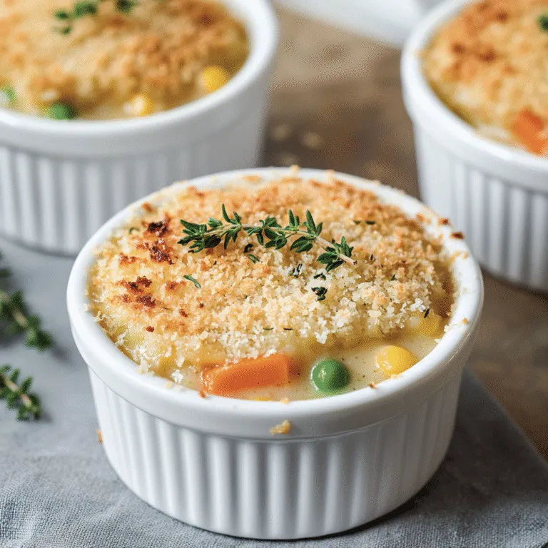 Crustless Chicken Pot Pie