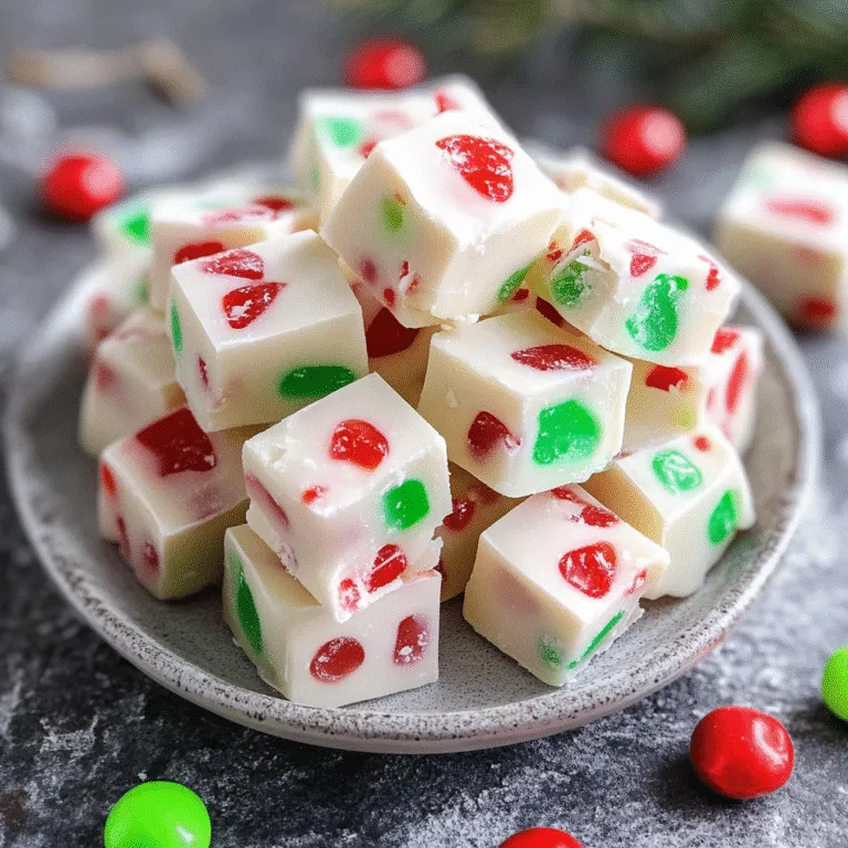 Easy Christmas Gumdrop Nougat Candy