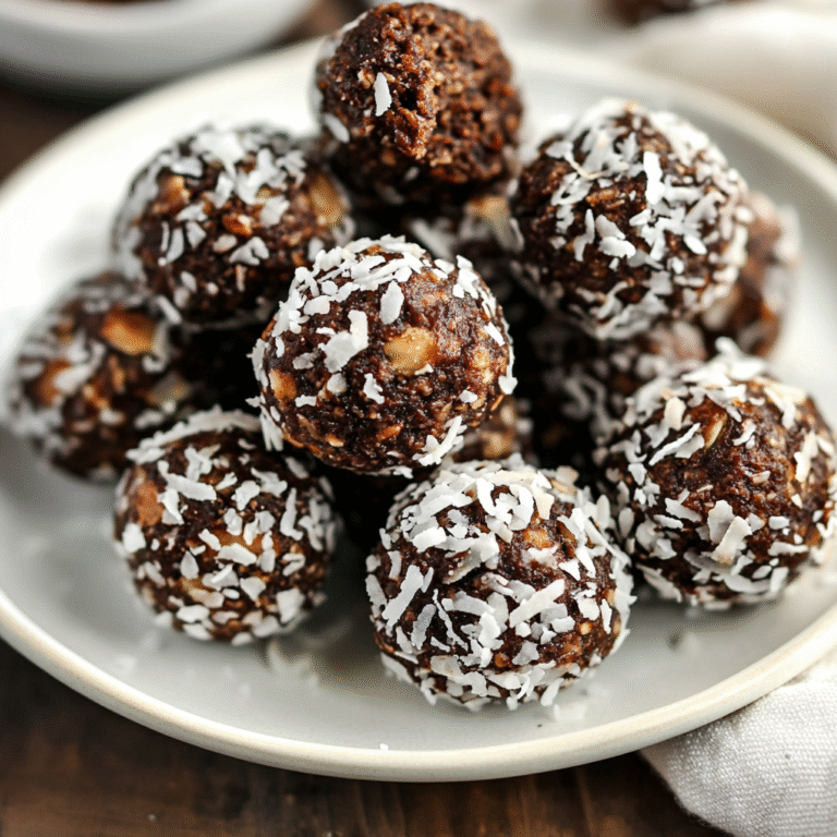 Easy No-Bake Chocolate Coconut Energy Bites