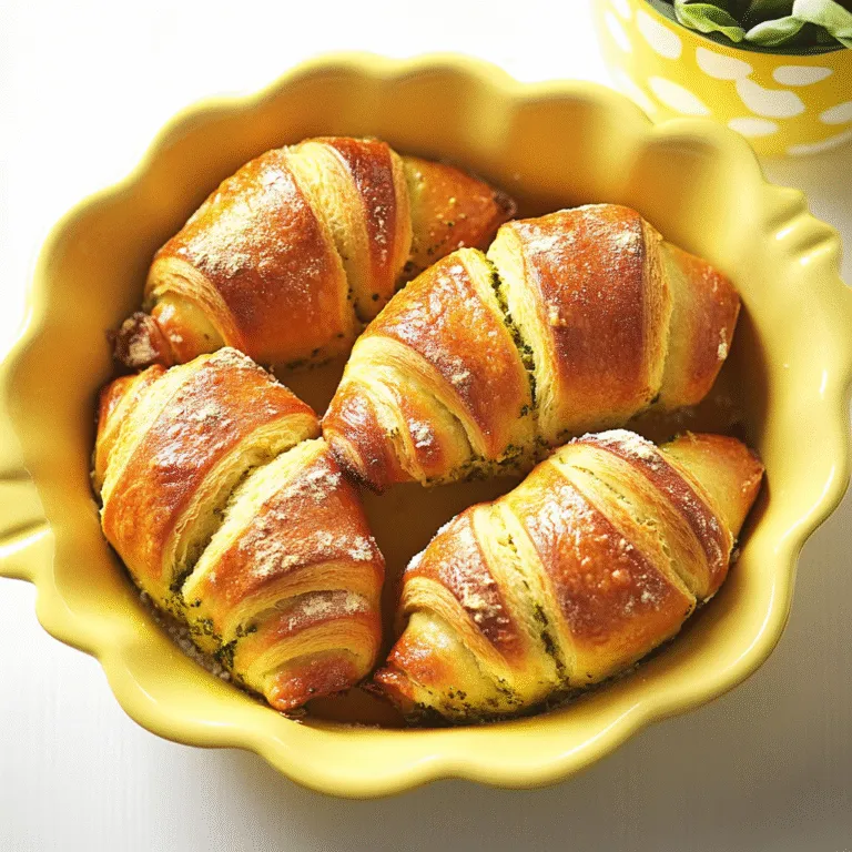 Festive Crescent Rolls with Pesto