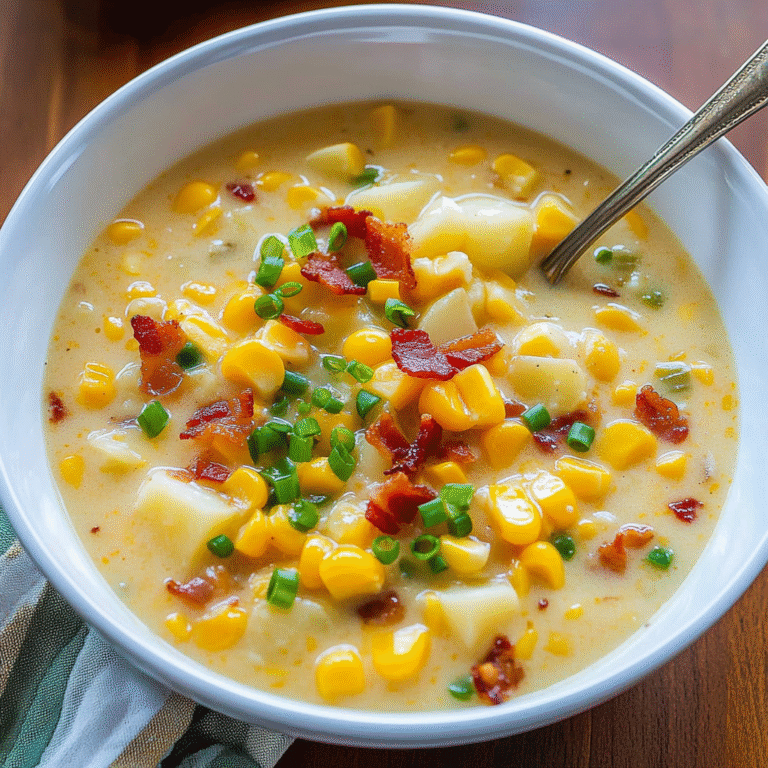 Hearty Homemade Corn Chowder