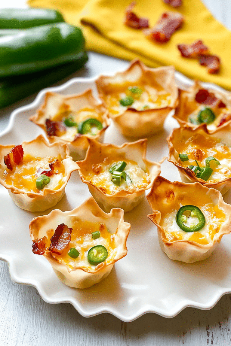 Jalapeno Popper Wonton Cups