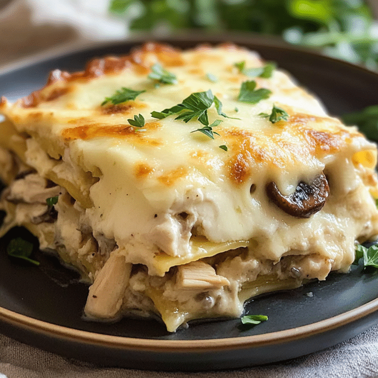 Lasagna with Chicken and Creamy White Cheese