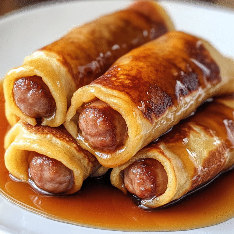 Morning Delight: Sausages Wrapped in Pancakes