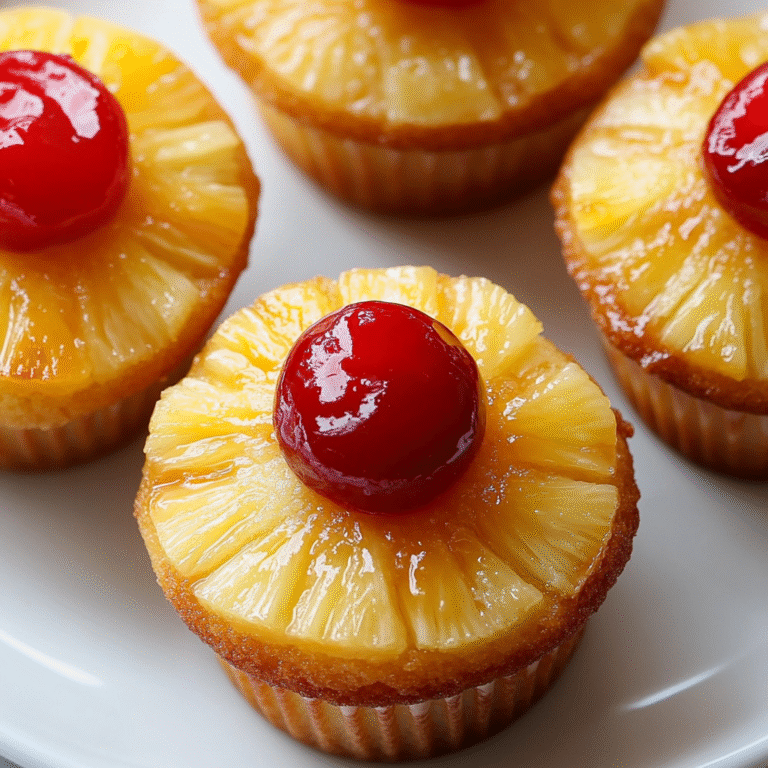 Pineapple Upside-Down Cupcakes
