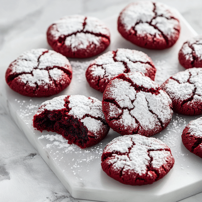 Red Velvet Crinkle Cookies